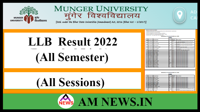 Munger University LLB (Law) Result 2022- Download Link